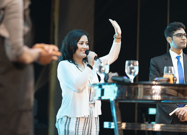 Angélica Soberanes and Ahsan Ali Thakur at the GYF 